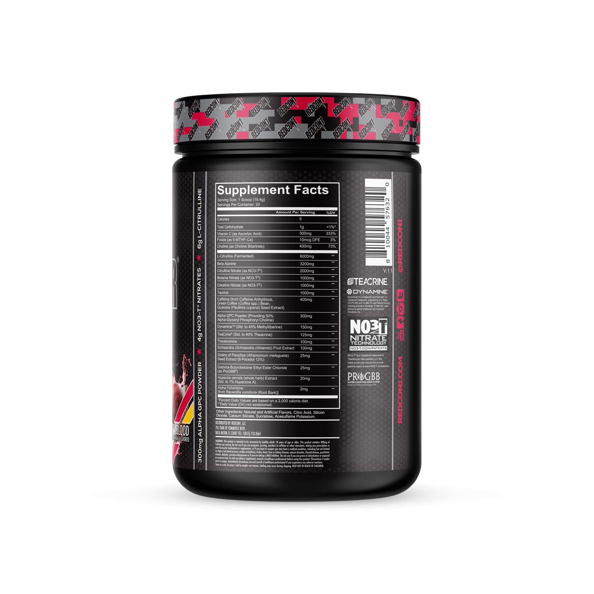 REDCON1 Total War Black Ops: cuchara-medicion para dosis precisas antes del entrenamiento.