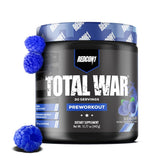 Redcon1 Total War frambuesa azul, sabor intenso para entrenamientos energéticos.