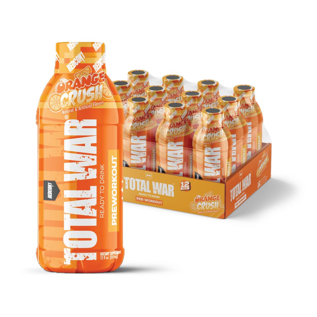 Lata REDCON1 Total War lista para entrenar, con sabor naranja y energía sostenida