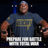Redcon1 Total War pote y etiqueta con información clave de dosis.