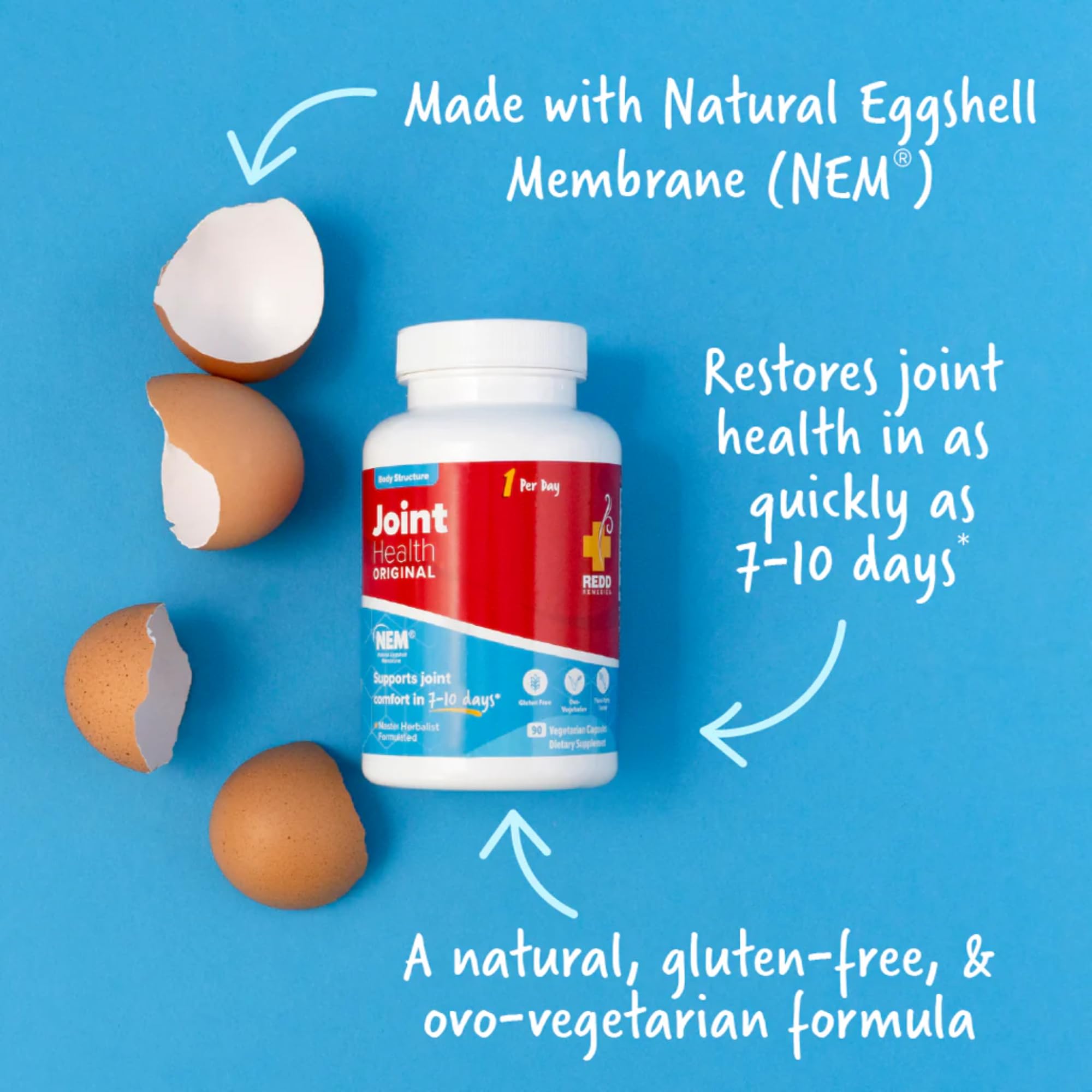 Redd Remedies etiqueta frontal – listado de ingredientes naturales