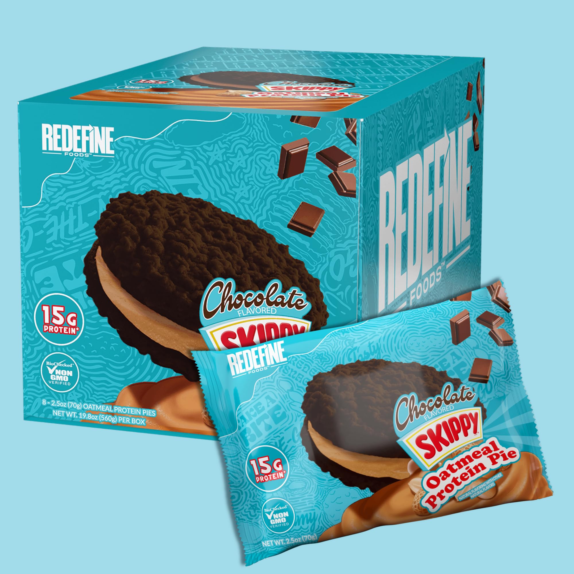 REDEFINE snack proteico avena y mantequilla de mani, ideal para pausa