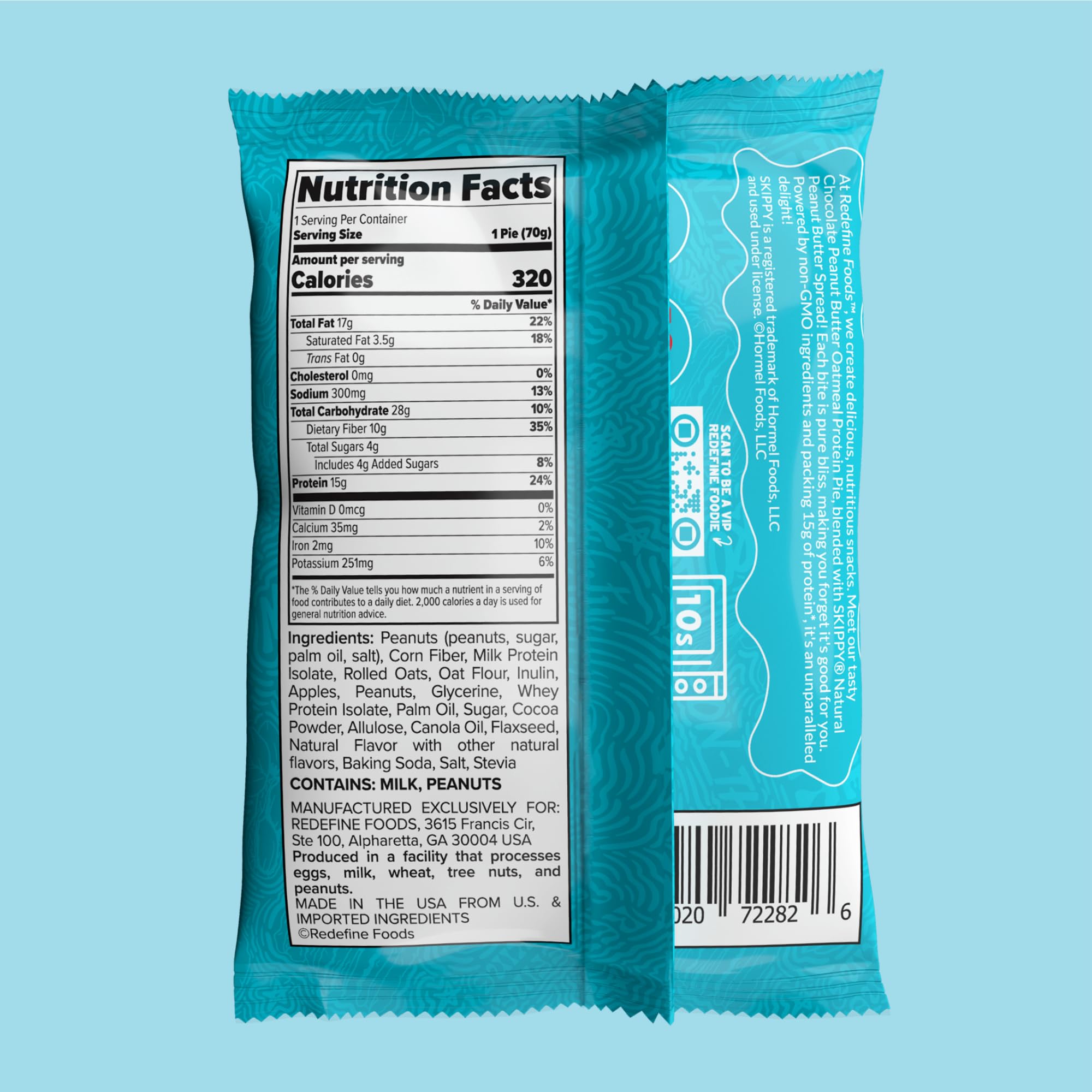 REDEFINE barra proteina avena, tamaño cómodo para desayuno rapido