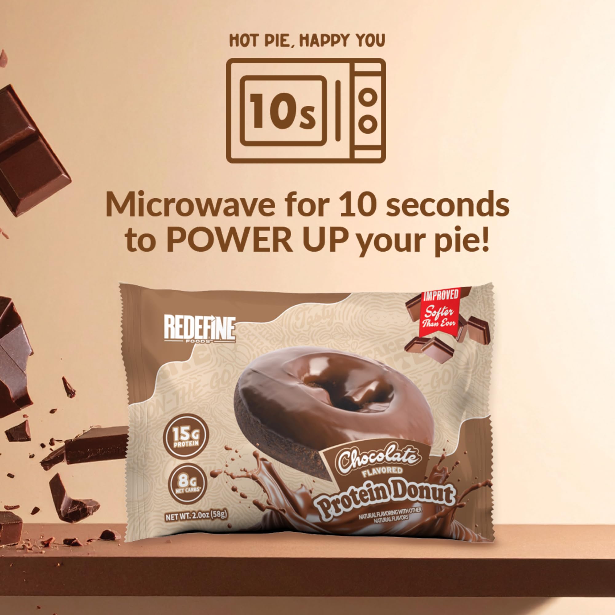 REDEFINE Donut chocolate combina con café en la mañana