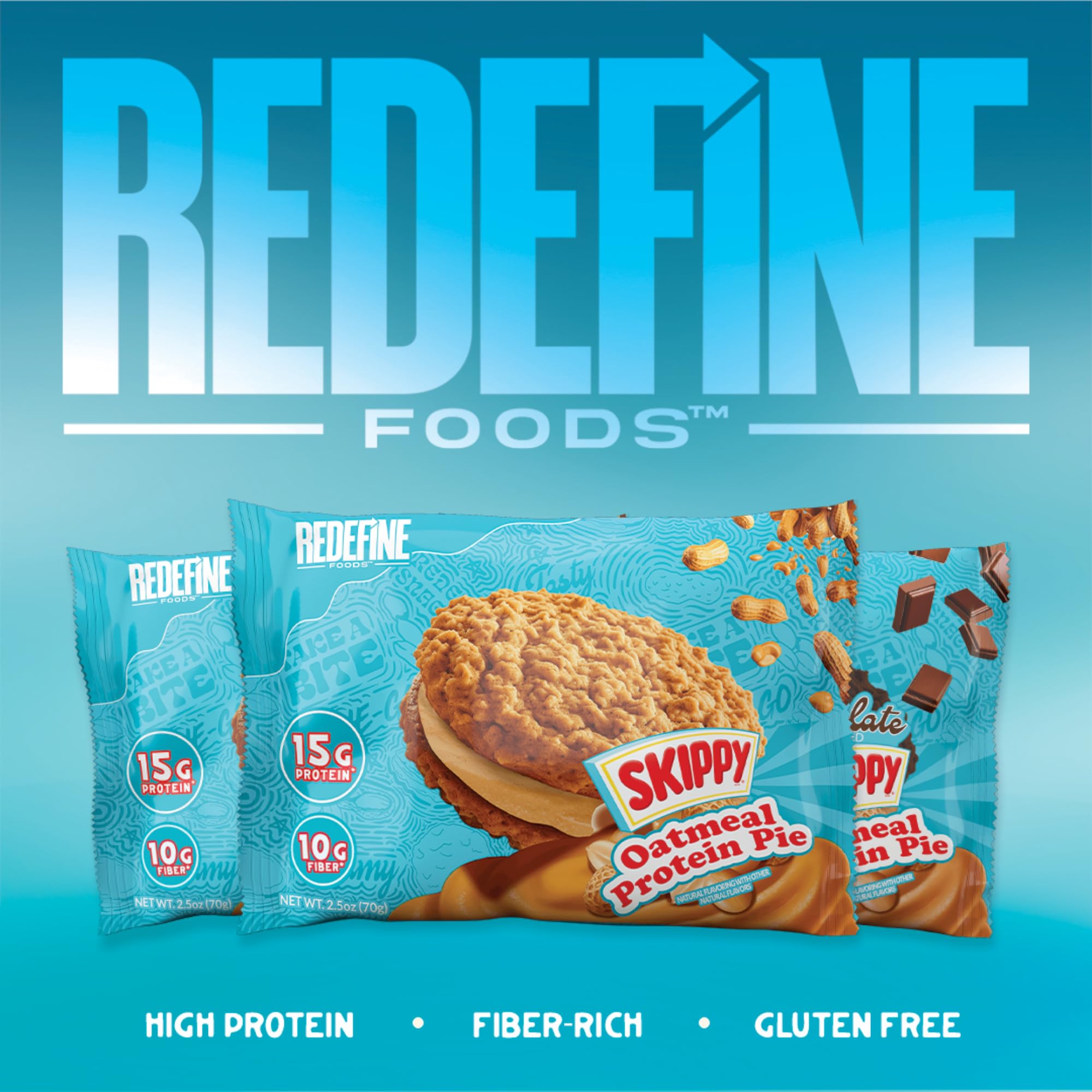 REDEFINE Oatmeal Protein Pie snack saludable para la rutina de gimnasio