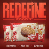REDEFINE Oatmeal Protein Pie, paquete de 8 unidades para snack práctico.