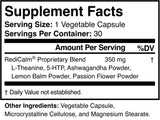 RediCalm, ingredientes naturales mostrados en estudios, para apoyo general de la relajación diaria.