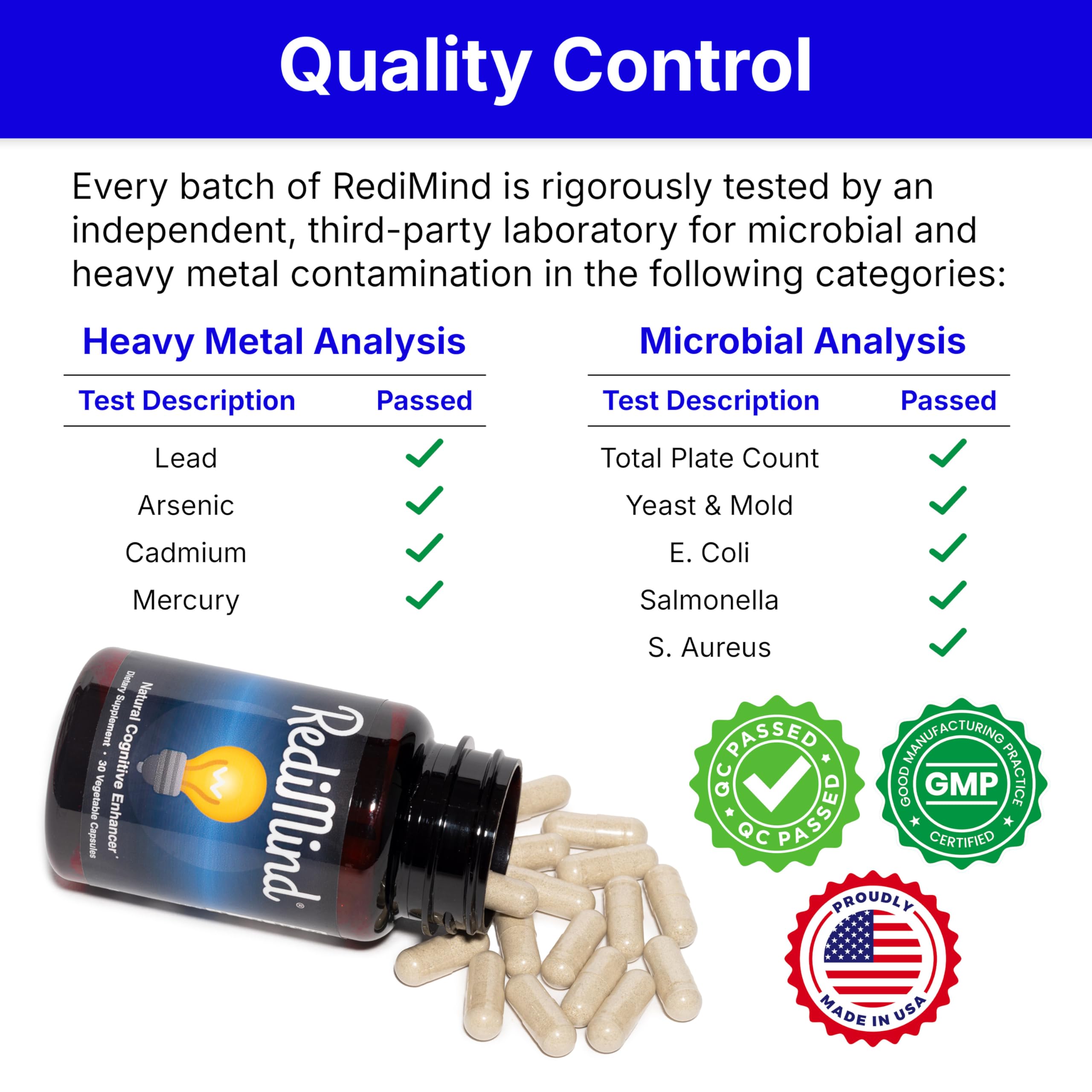 RediMind Ginkgo biloba: mejora circulación cerebral para claridad.