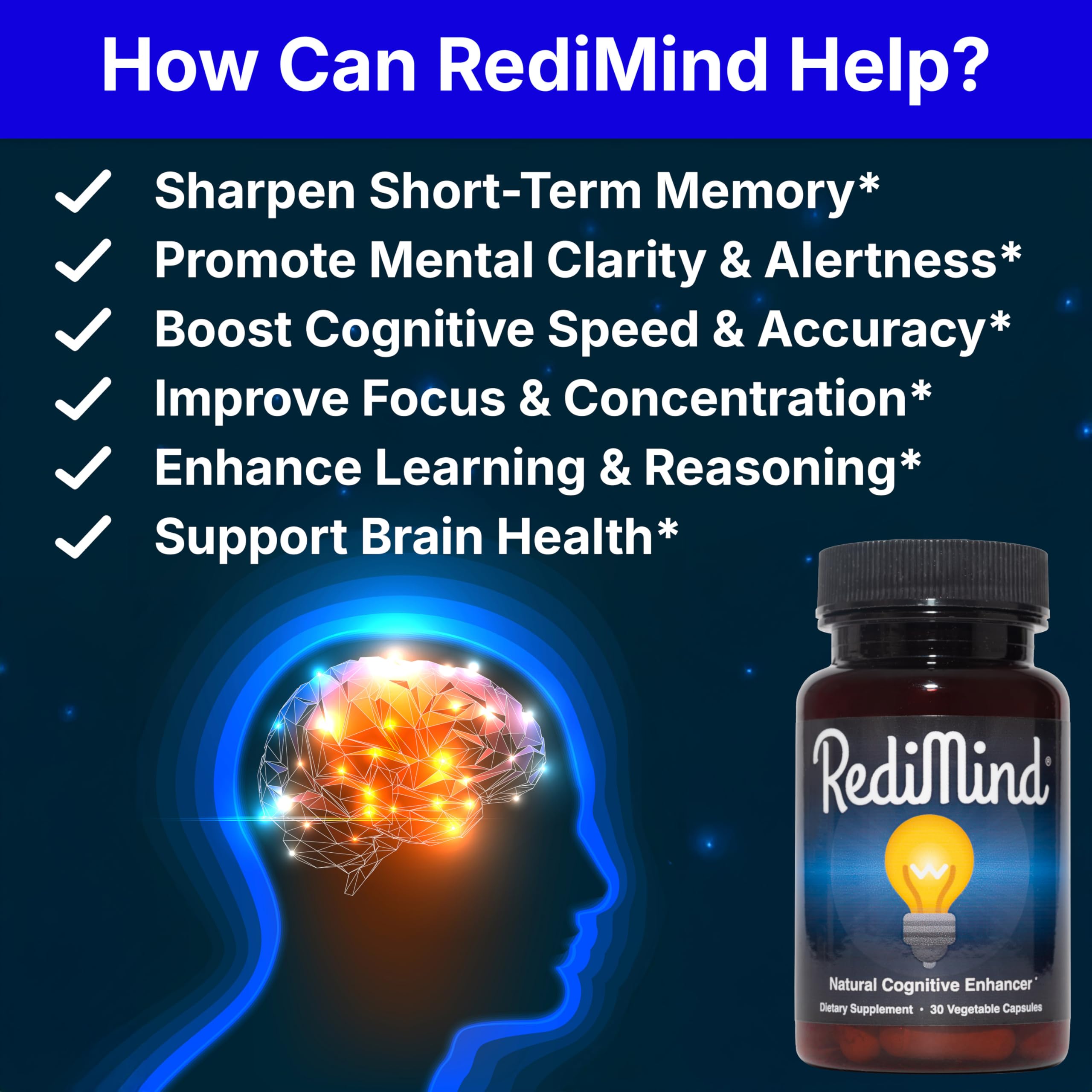 RediMind ingredientes clave: combinación de extractos para apoyo cognitivo.