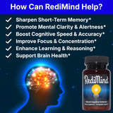RediMind ingredientes clave: combinación de extractos para apoyo cognitivo.