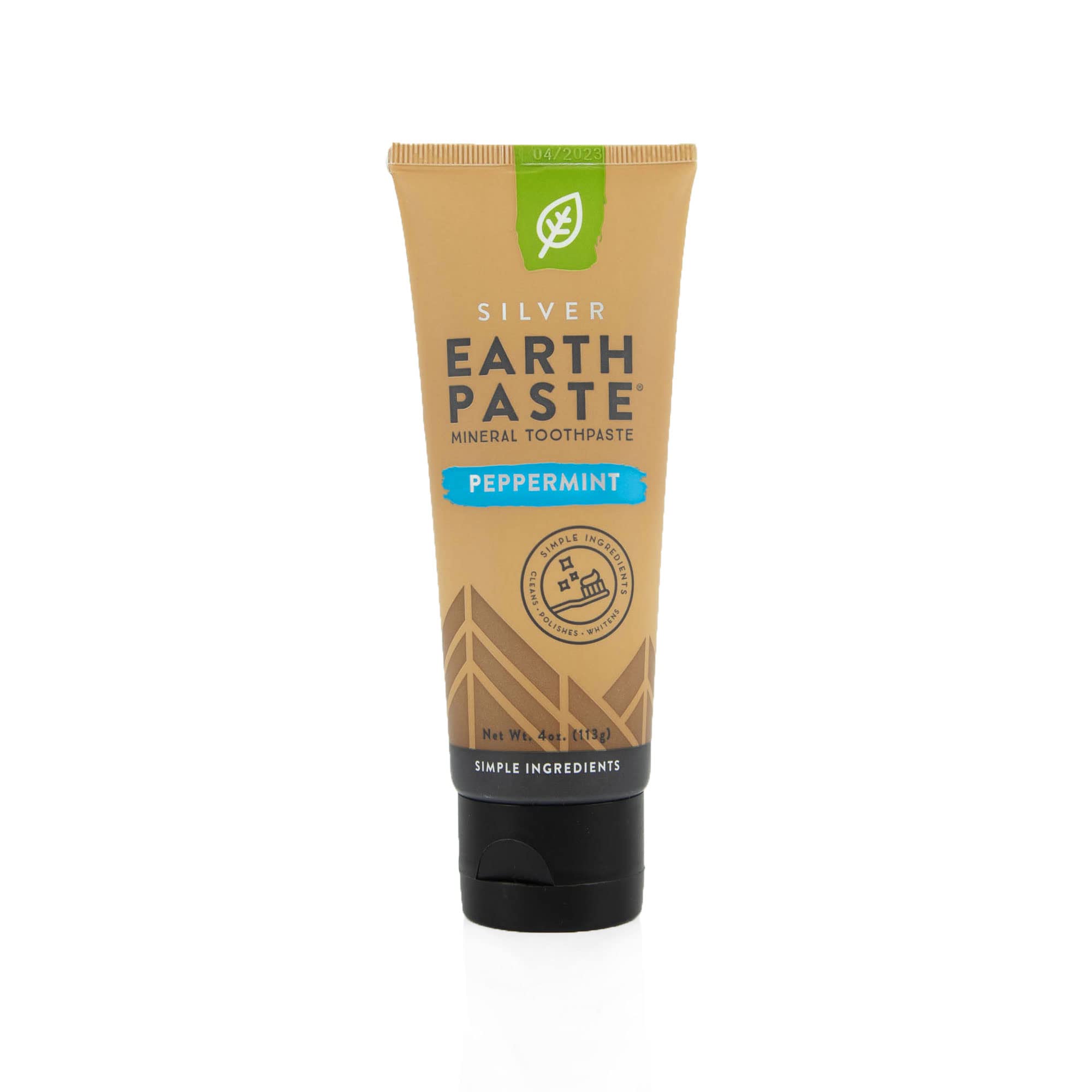 Redmond Earthpaste con plata y mentolada en tubo, limpieza fresca