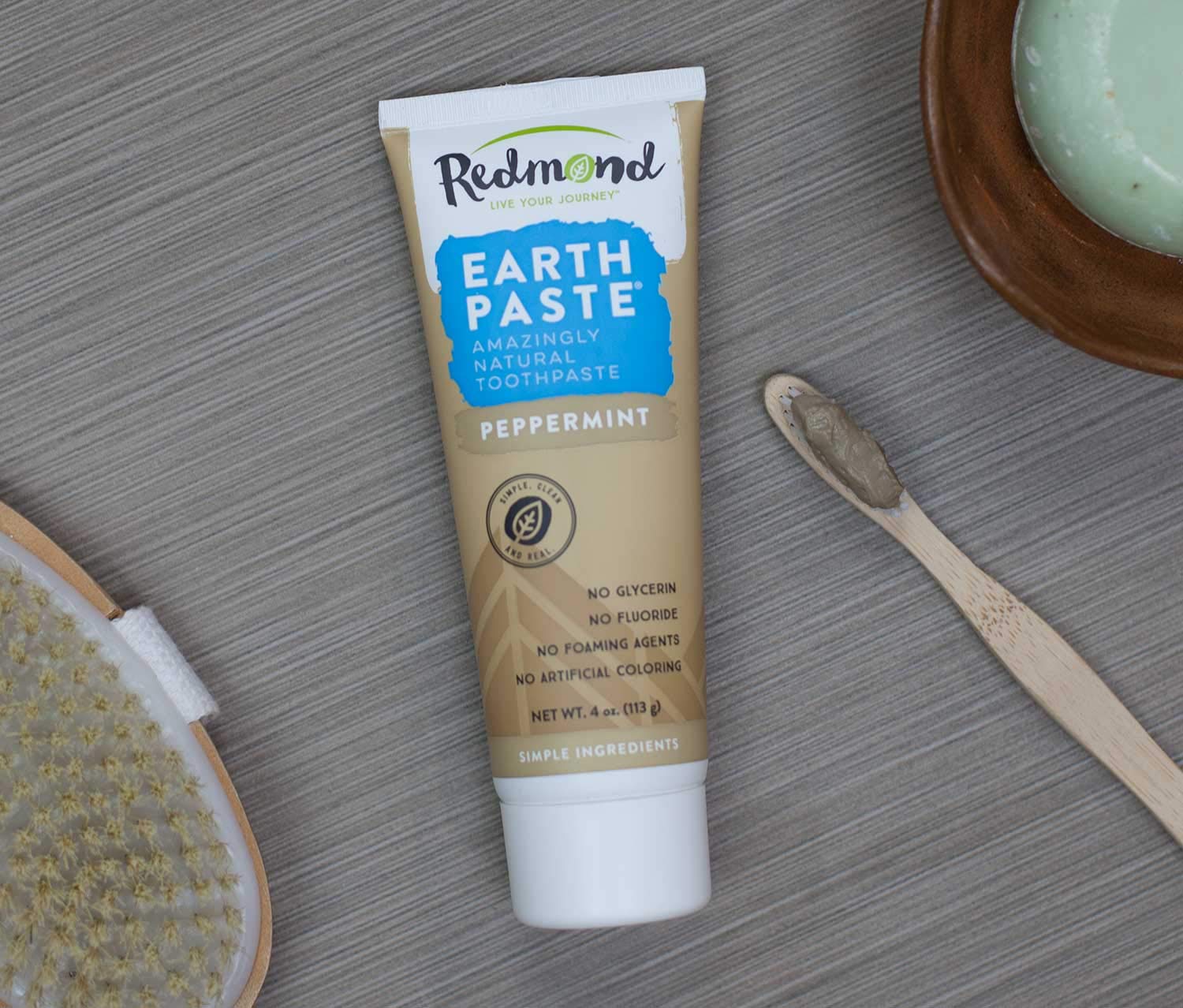 REDMOND Earthpaste, textura natural, menta para cepillado suave diario