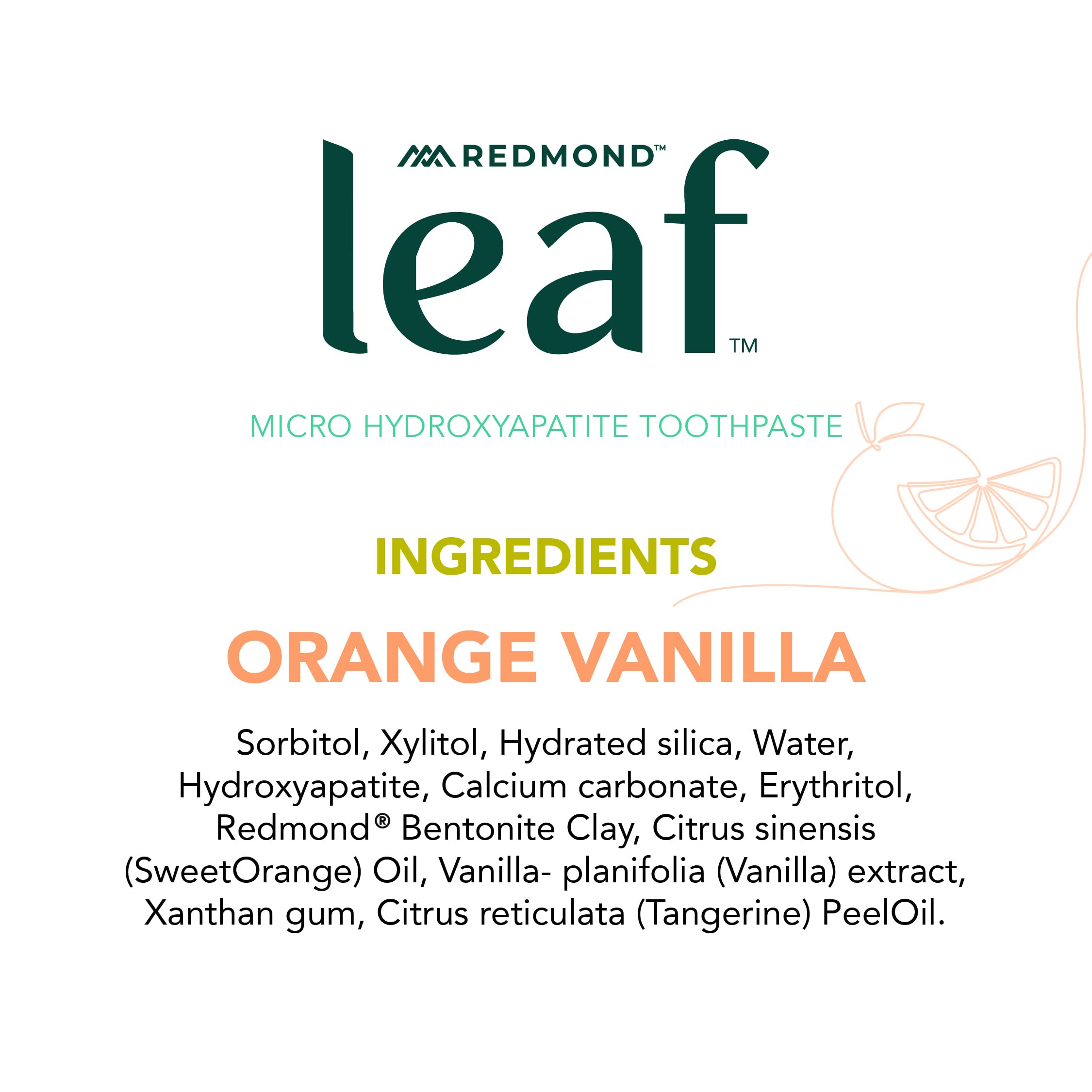 REDMOND Leaf envase-tubo naranja-vainilla facilita uso diario.