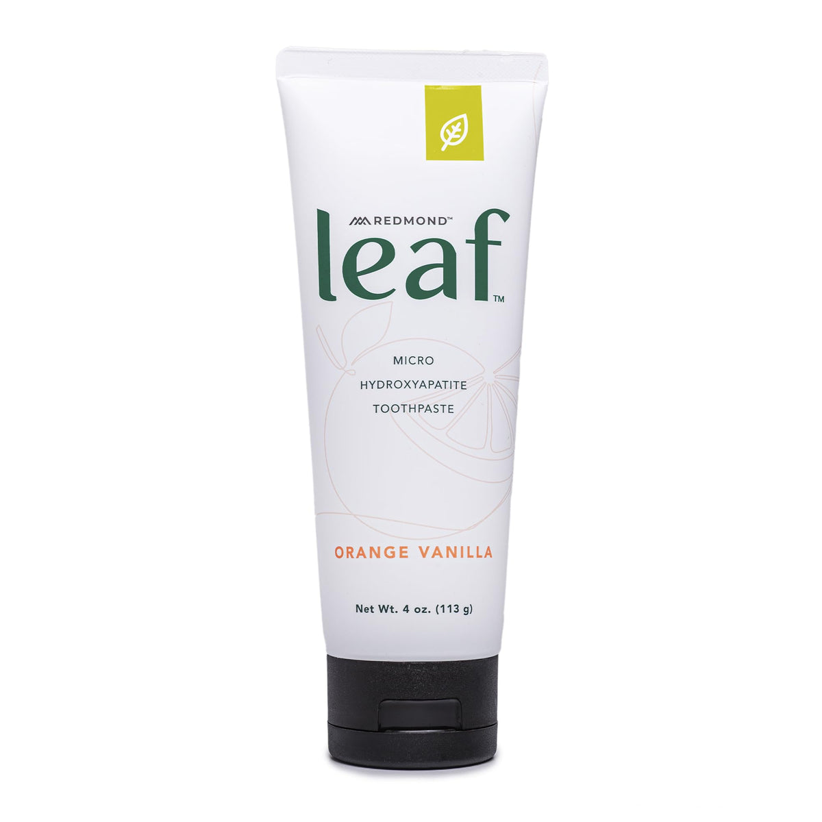 REDMOND Leaf pasta diente, foco naranja-vainilla, limpieza suave y fresca para cada cepillado.