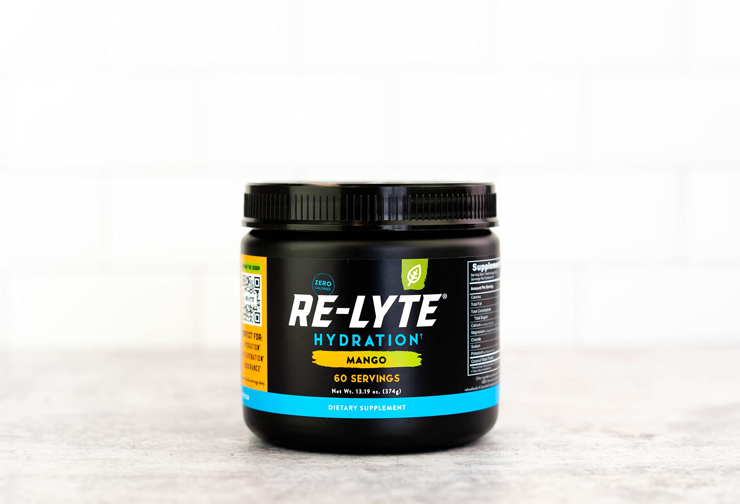 REDMOND Re-Lyte Mango etiqueta nutricional clara y visible.