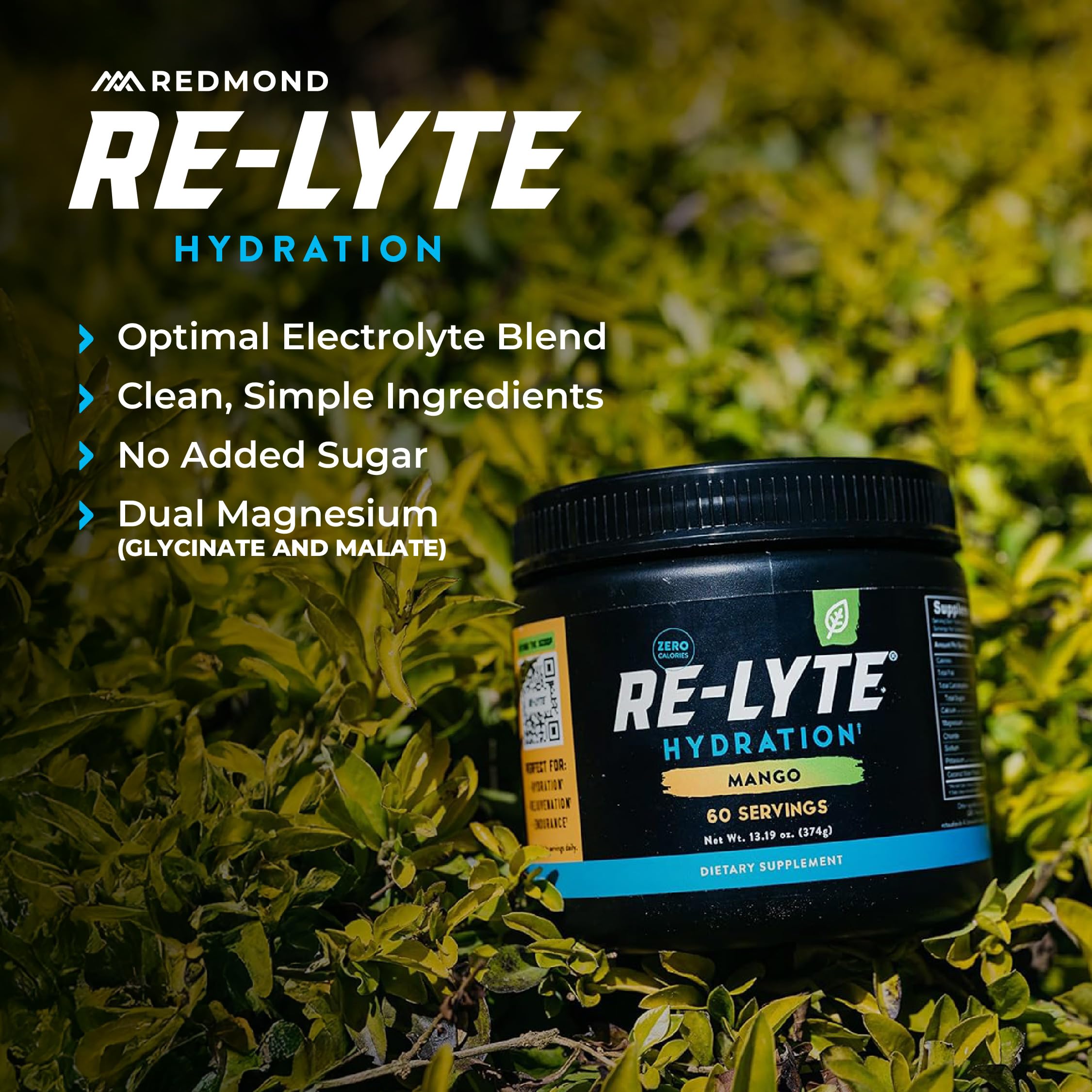 REDMOND Re-Lyte Mango durante actividad física para rehidratarse.
