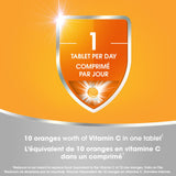 Redoxon Naranja etiqueta-frontal, información clara sobre vitamina C.