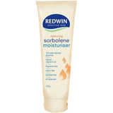 Crema Redwin Sorbolene con vitamina E en tubo de 100 g para hidratación suave