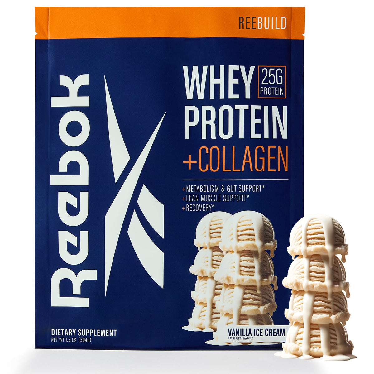 Reebok REEBUILD: lata de vainilla helado para recuperación muscular tras entreno