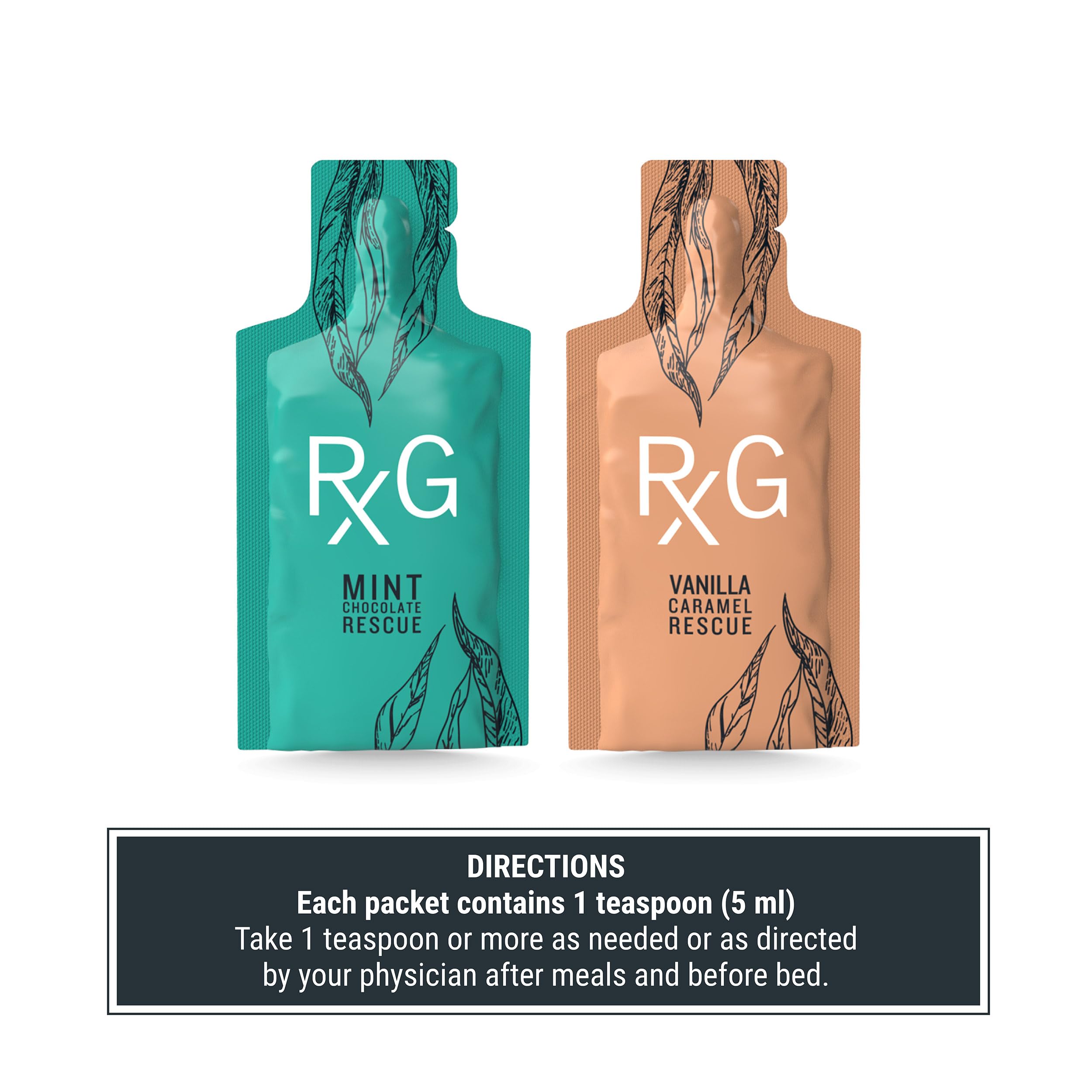 REFLUX GOURMET Rescue envase de 25 sobres: empaque compacto para llevar.
