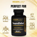 Frente de etiqueta de NeuroDrive destacando su fórmula profesional