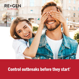 Re+Gen Nutrition, etiqueta de cápsulas, detalle de ingredientes naturales.