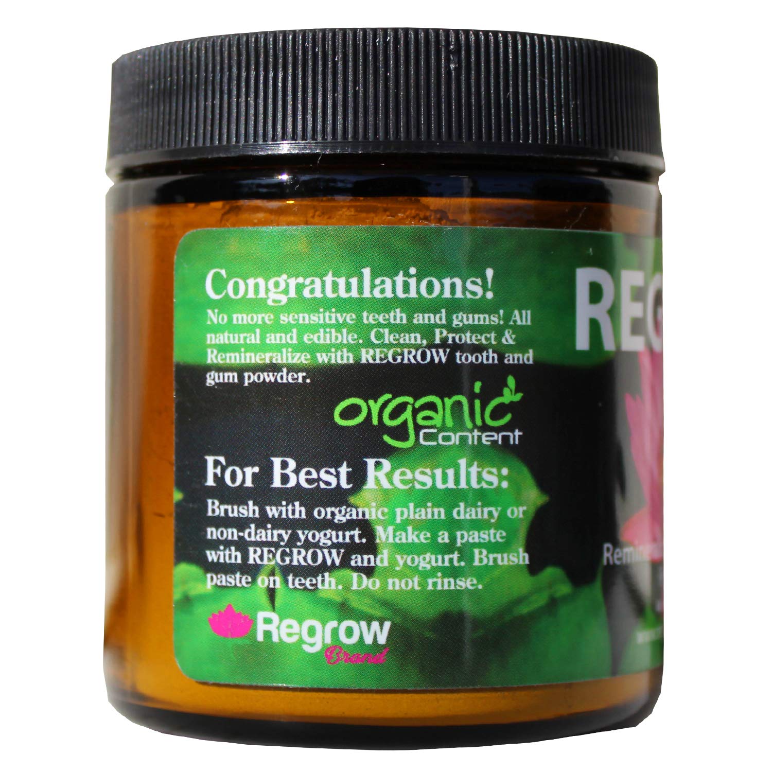 REGROW mezcla polvo con yogur para crear pasta suave y natural