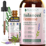 Rejuvica Balanced Femme en botella para equilibrio femenino suave.