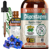 Rejuvica Health DigestaPro, botella en primer plano, ingesta rápida y agradable sin pastillas.