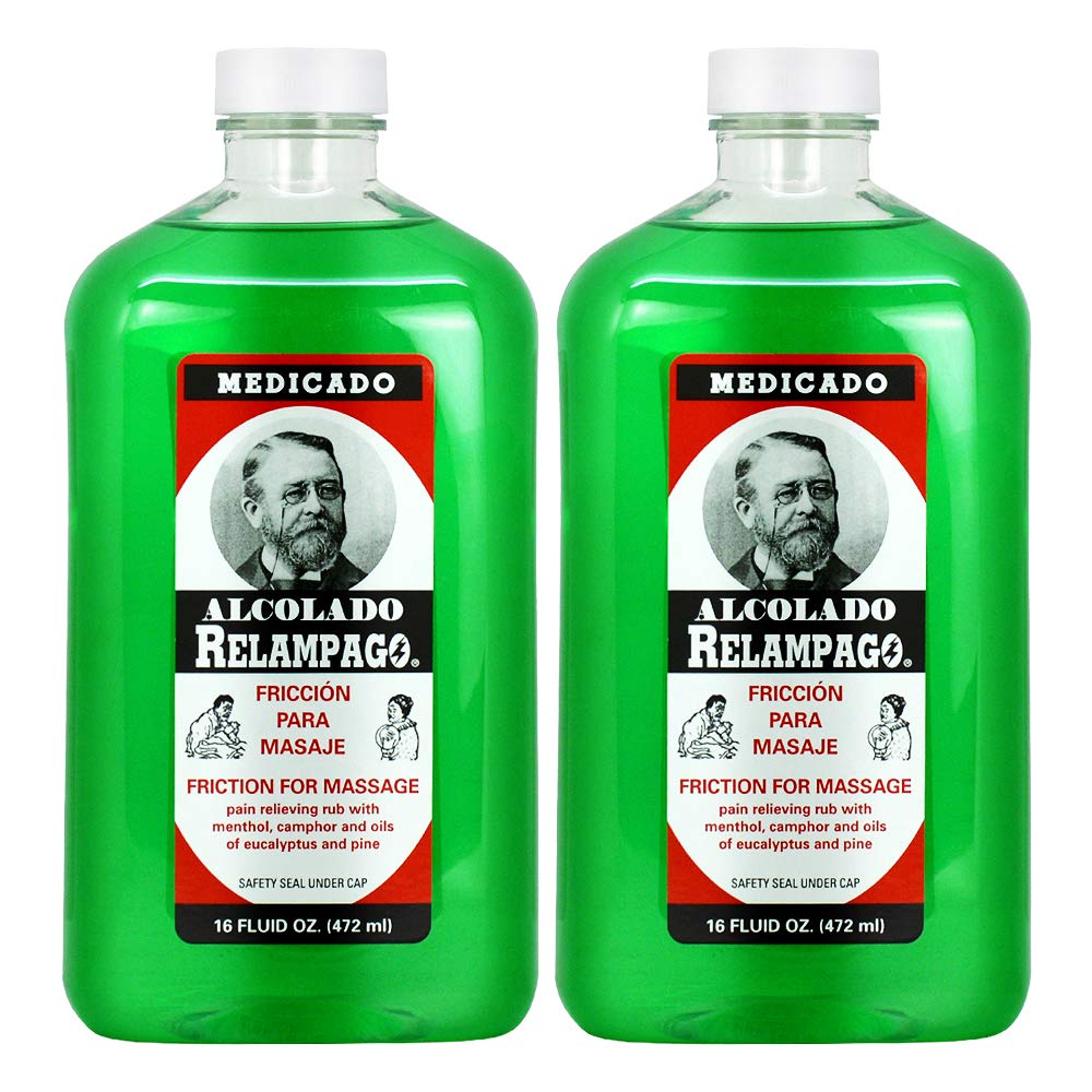 RELAMPAGO Medicado Alcolado 16oz, pack de botellas para uso diario y higiene rápida