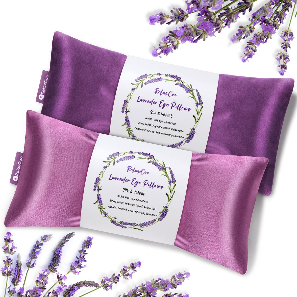 RelaxCoo almohada para ojos lavanda, ideal para yoga y relajación
