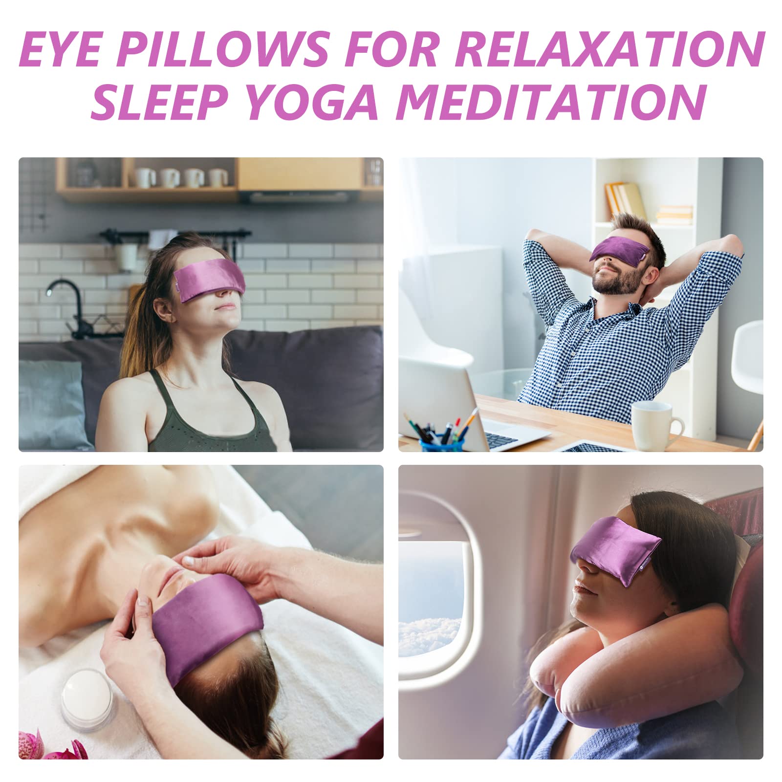 RelaxCoo almohada para ojos lavanda, regalo ideal para bienestar diario.