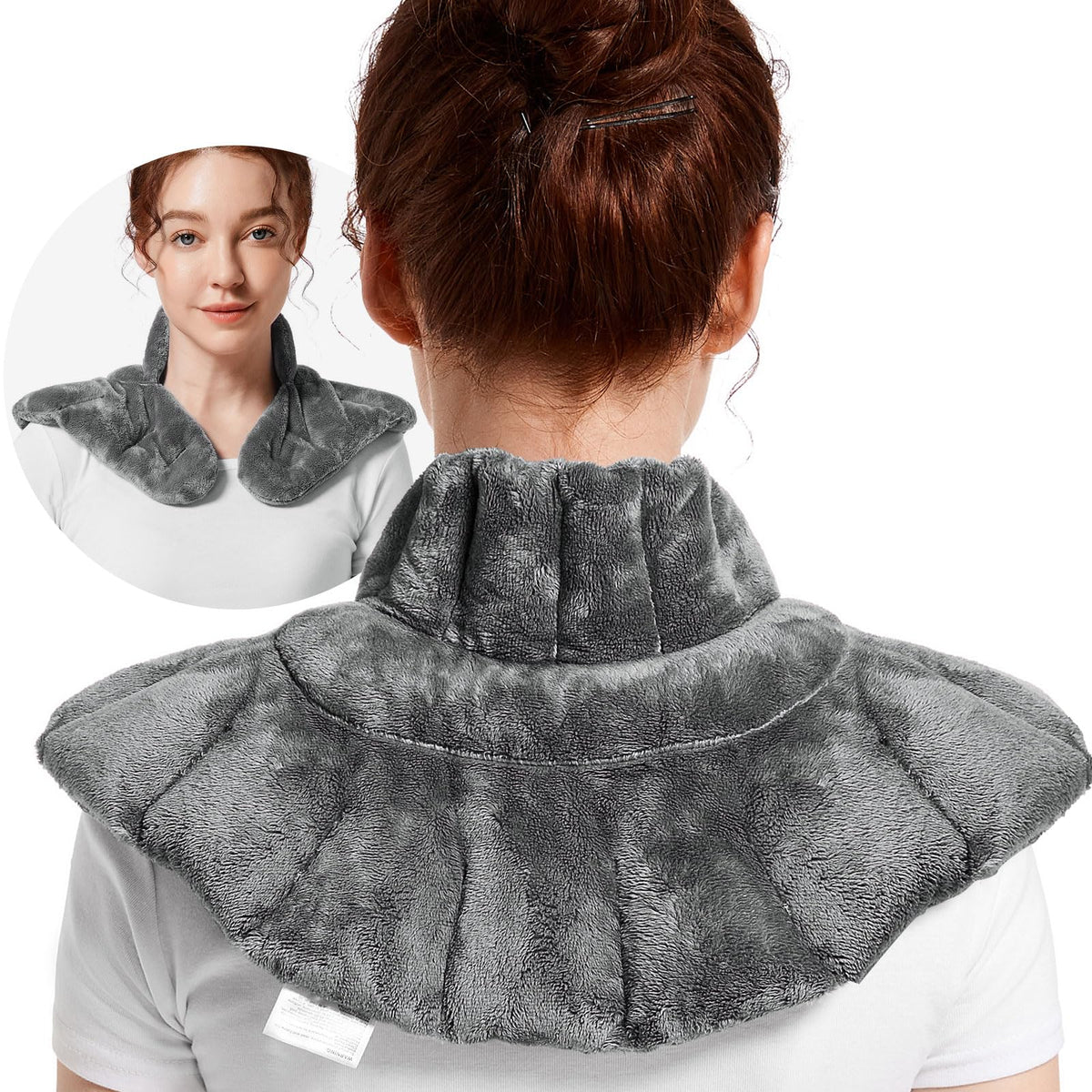 RelaxCoo almohadilla caliente microondas para cuello y hombros con calor húmedo