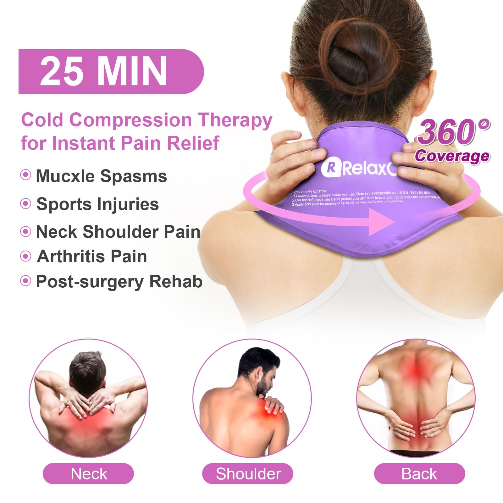 Cubierta de felpa y nylon de RelaxCoo para frío profundo sin irritación