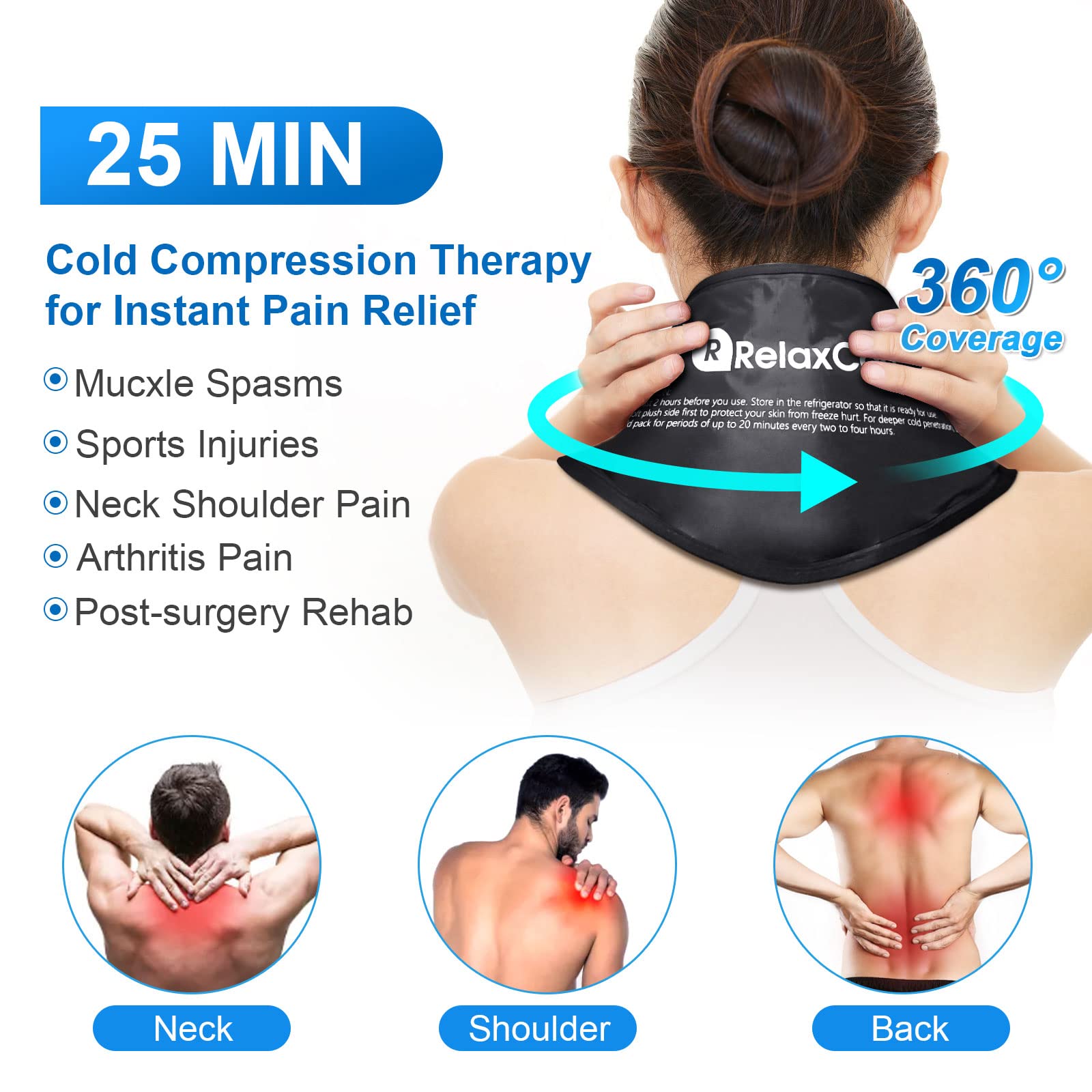 RelaxCoo diseño doble de tela para enfriamiento más profundo.