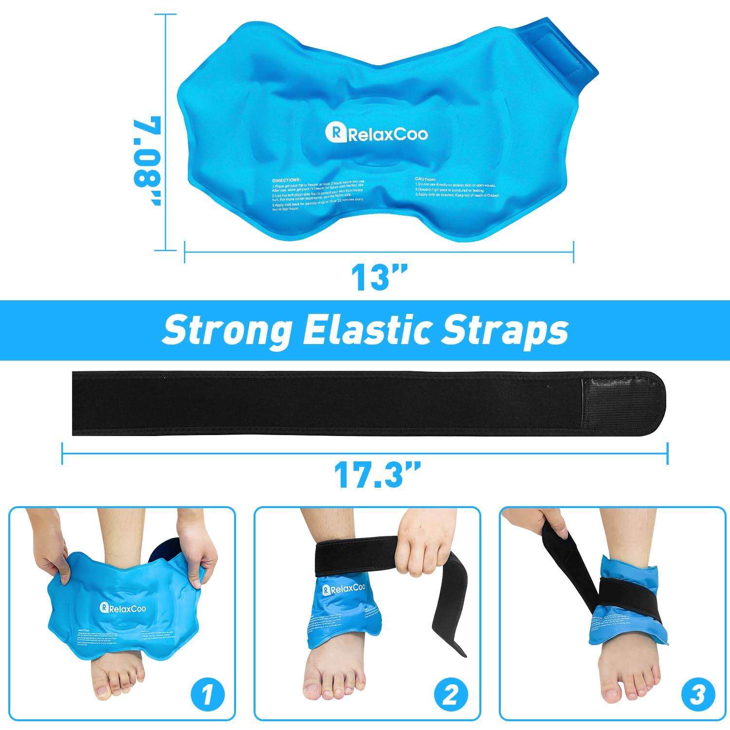 RelaxCoo diseño universal para tobillos izquierdo o derecho.