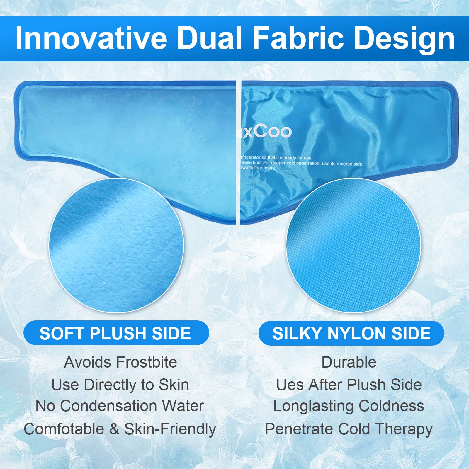 Relajación profunda con diseño doble-tejido frío para penetración más profunda