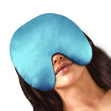 RelaxCoo mascarilla de ojos termal azul, ideal para descanso visual y calor suave.