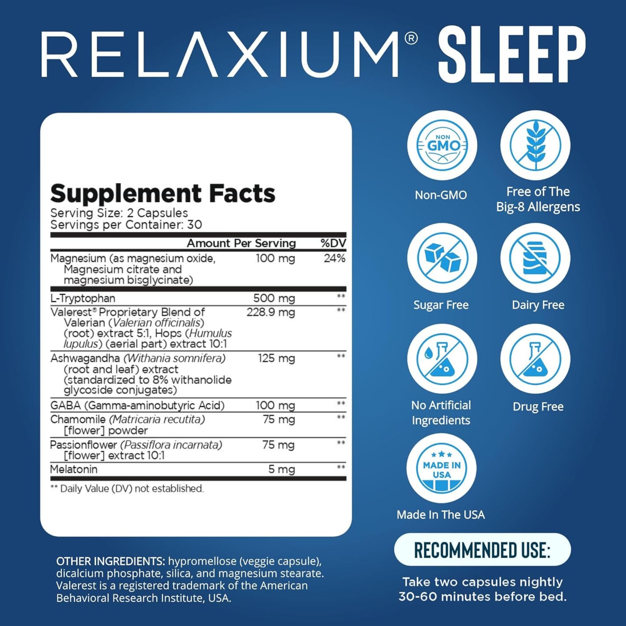 Relaxium Sleep: cápsulas de 60 unidades para un sueño continuo