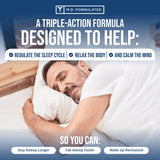 Relaxium Sleep: cápsulas en mano sugiriendo fácil ingesta para dormir mejor