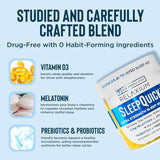 Relaxium SleepQuick Gomitas, etiqueta de bajo azúcar, opción ligera para la noche