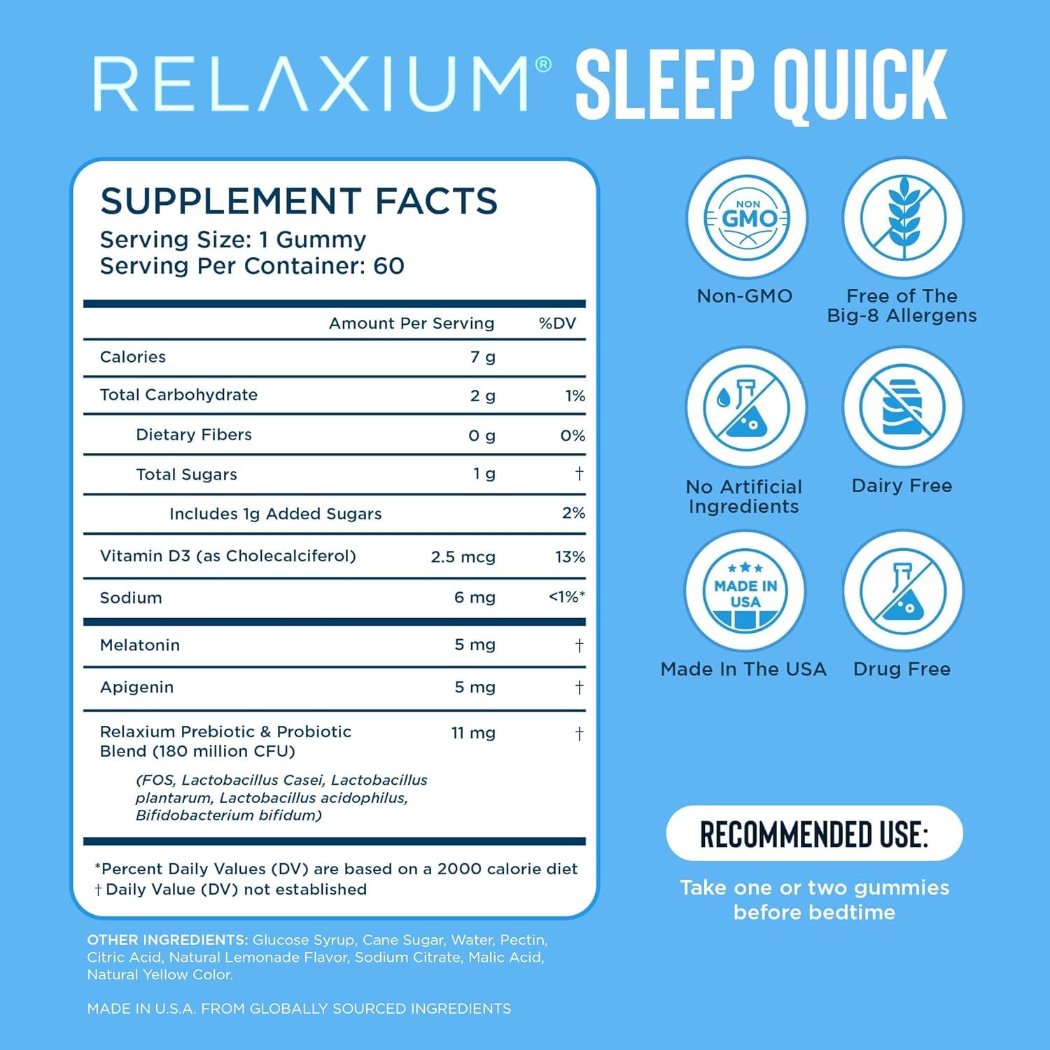 Relaxium SleepQuick Gomitas, gomitas de limón en la mano, sabor agradable para la noche