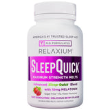 Relaxium Sleep Melts envase sabor baya para apoyo ocasional al sueño.
