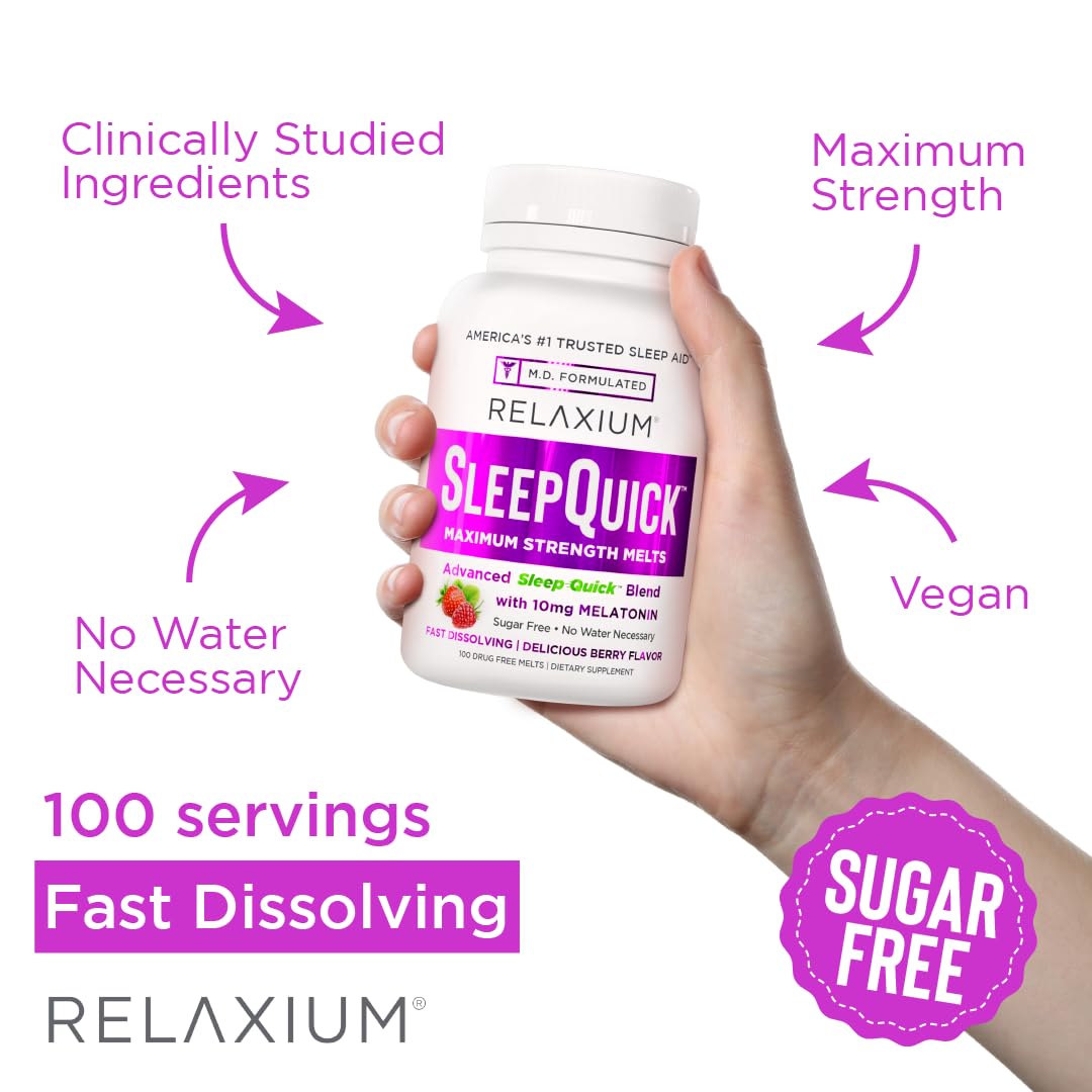 Relaxium Sleep Melts sabor baya experiencia agradable para dormir.