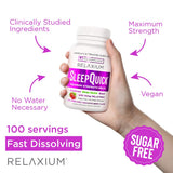 Relaxium Sleep Melts sabor baya experiencia agradable para dormir.