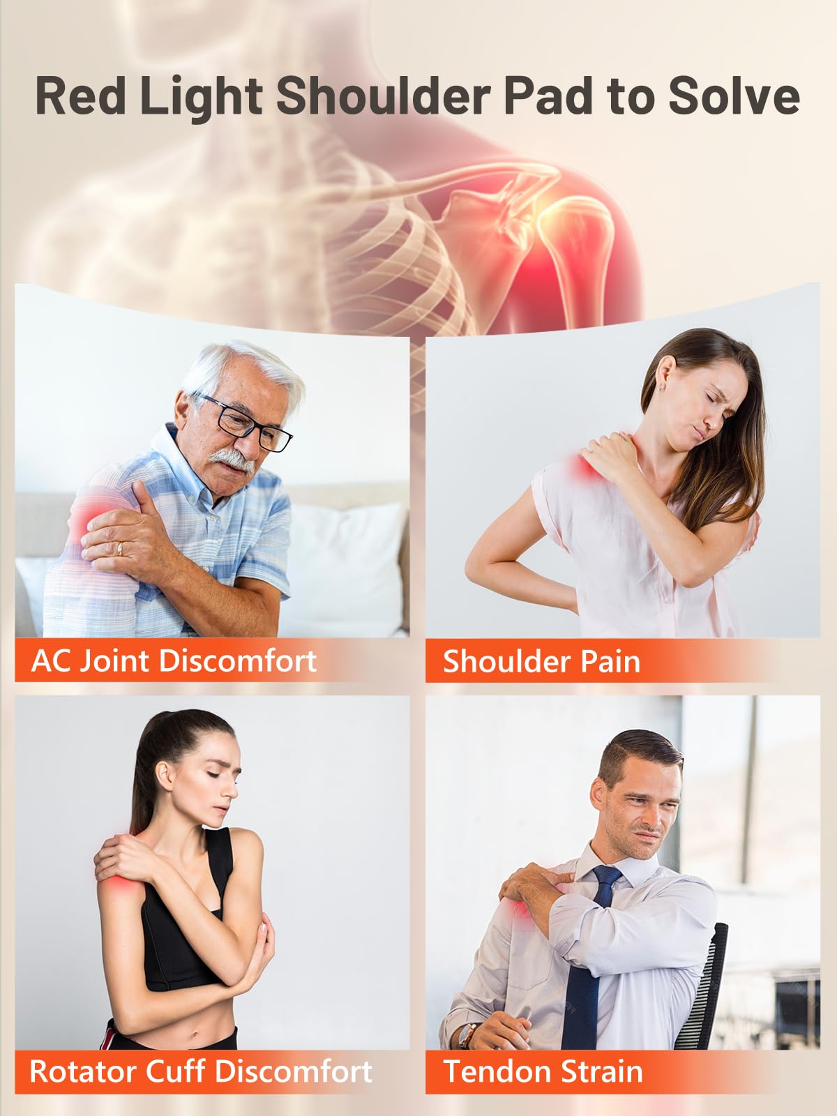 RELEXNOW vibración 3 velocidades para relajar hombro durante uso.