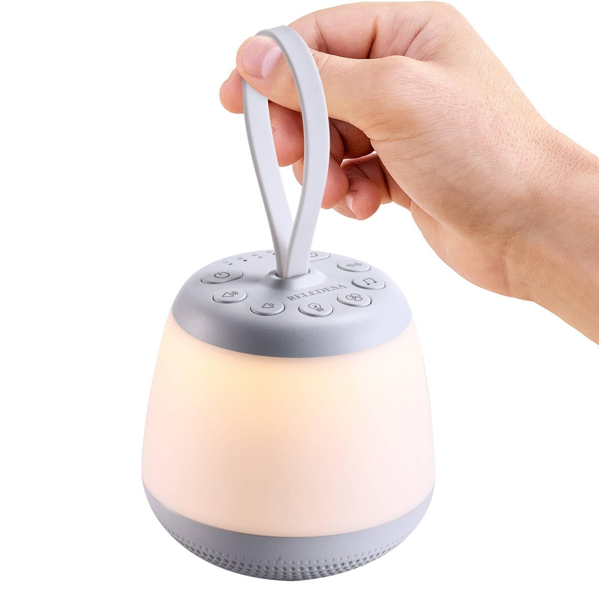 RELEDESA ruido blanco portátil con luz nocturna para dormir mejor y relajarte