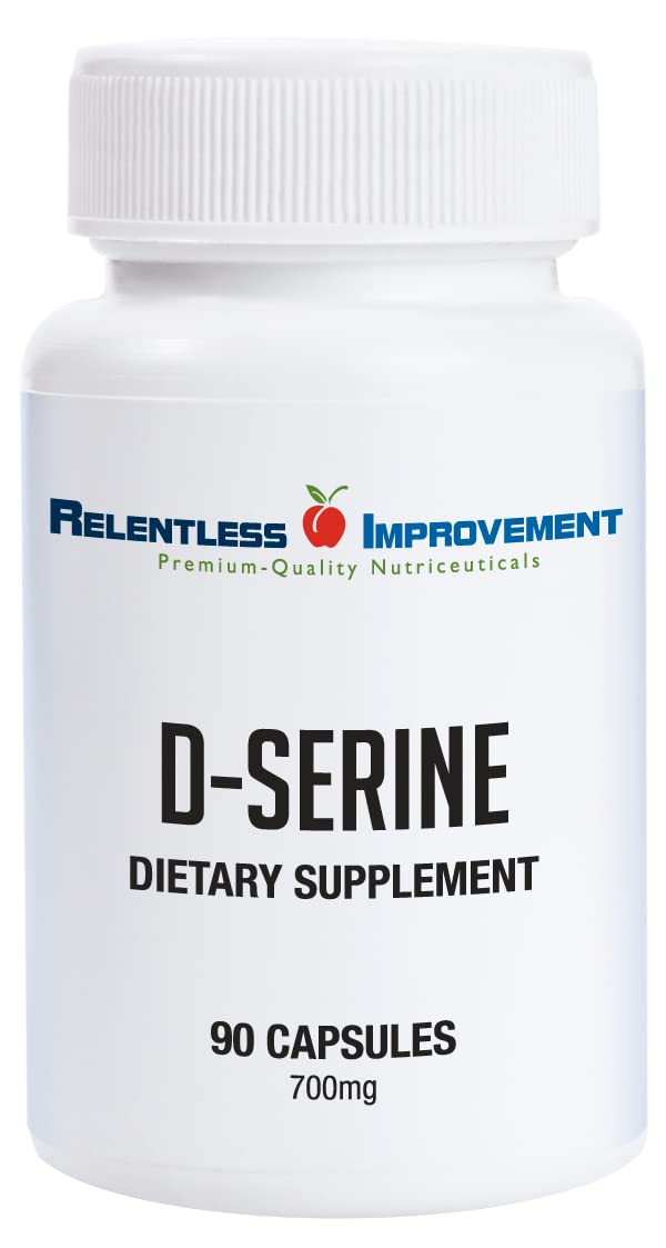 D-Serine de Relentless Improvement en bote vegetariano para uso diario.
