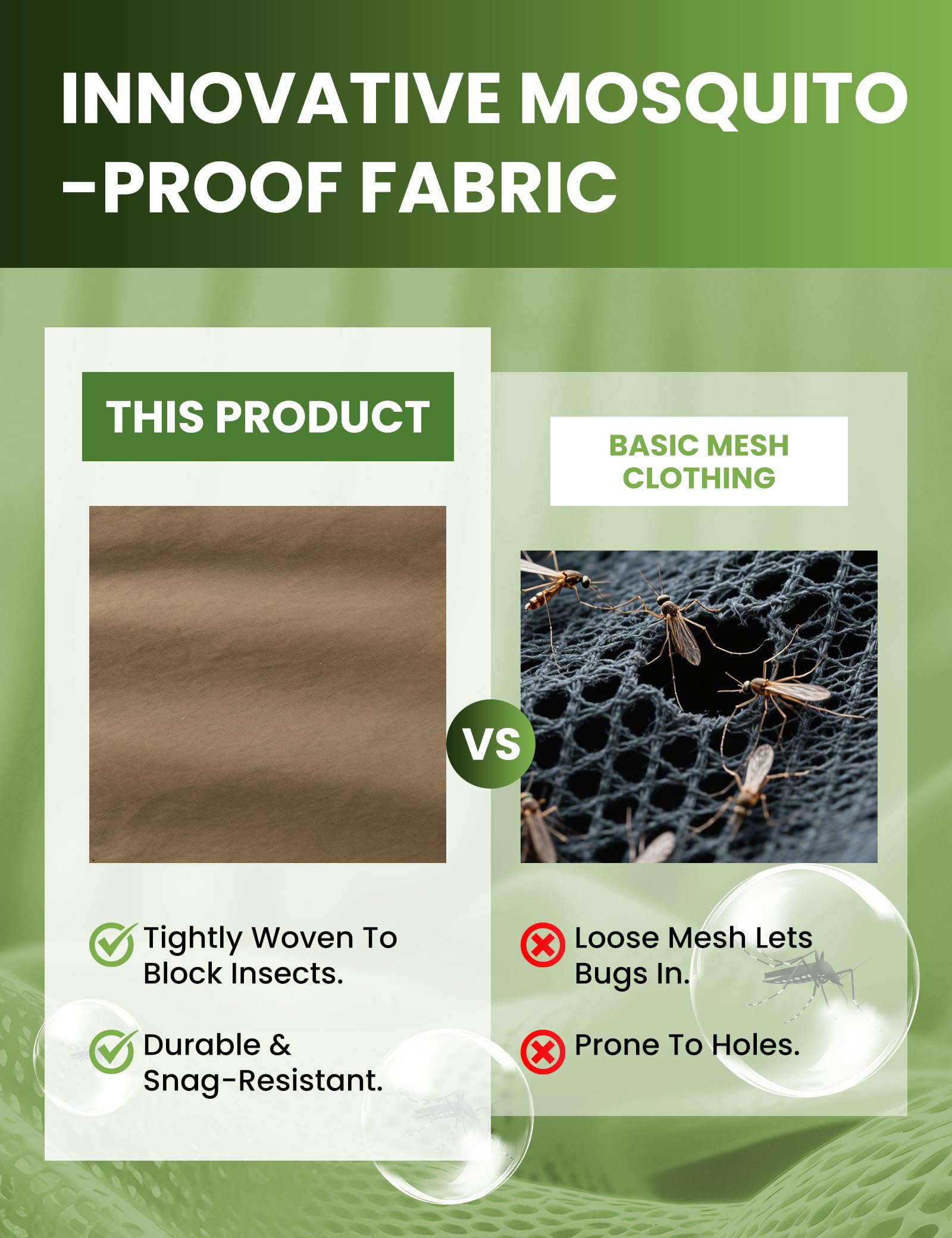 Relexit chaqueta antimosquitos con bolsillo ventral para guardar llaves y objetos.