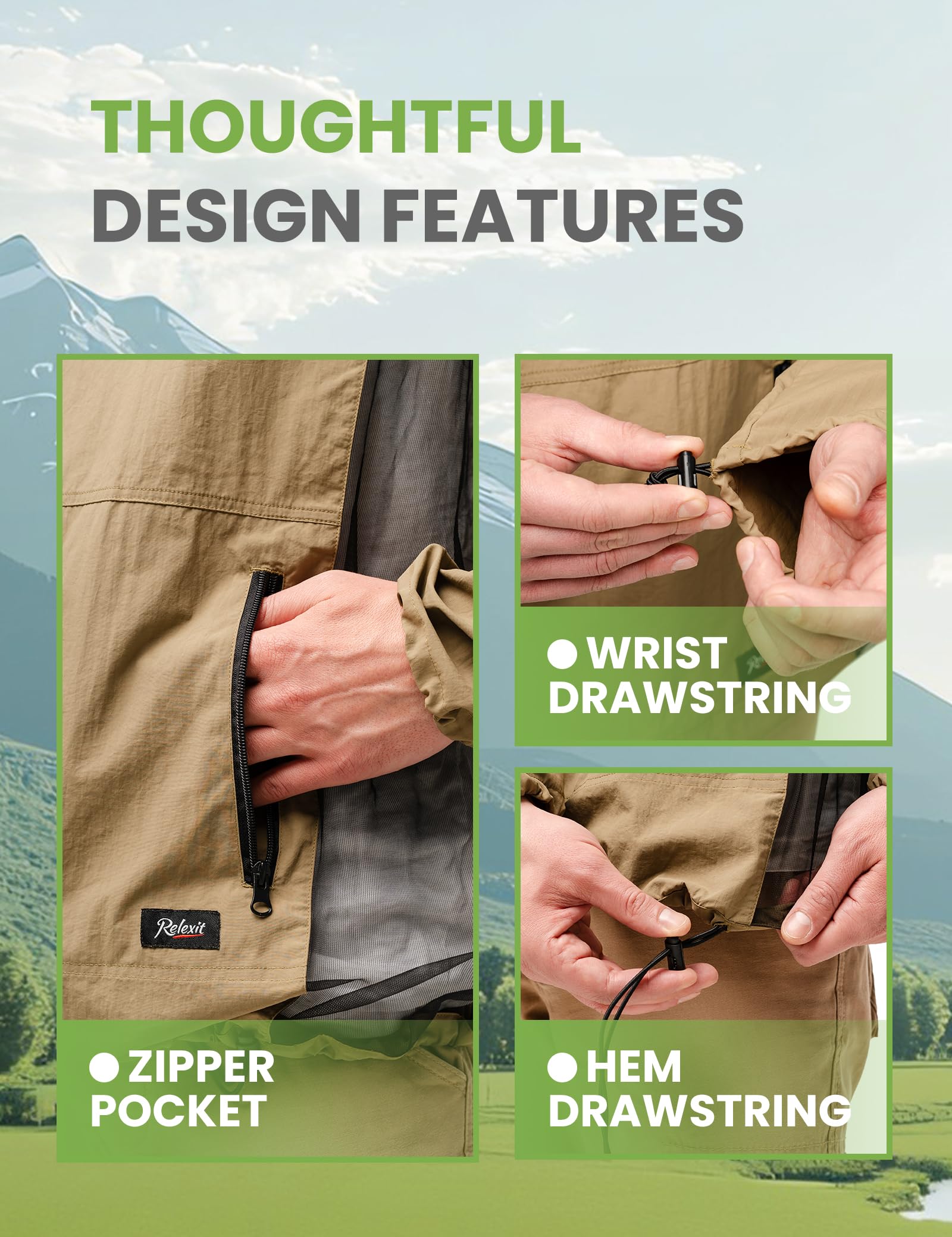 Relexit chaqueta antimosquitos ideal para uso veraniego.